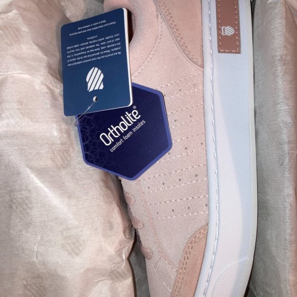 K-SWISS WOMEN COURT BLOCK PEACH SUEDE - SIZE 7 Med - NWT - Picture 12 of 16